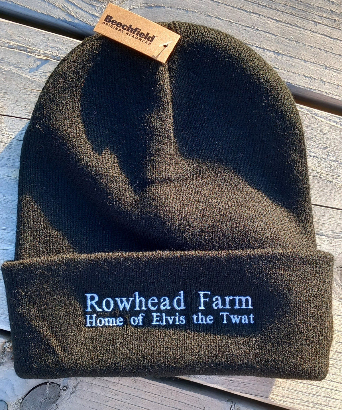 Rowhead Farm Beanies, the home of Elvis the twat