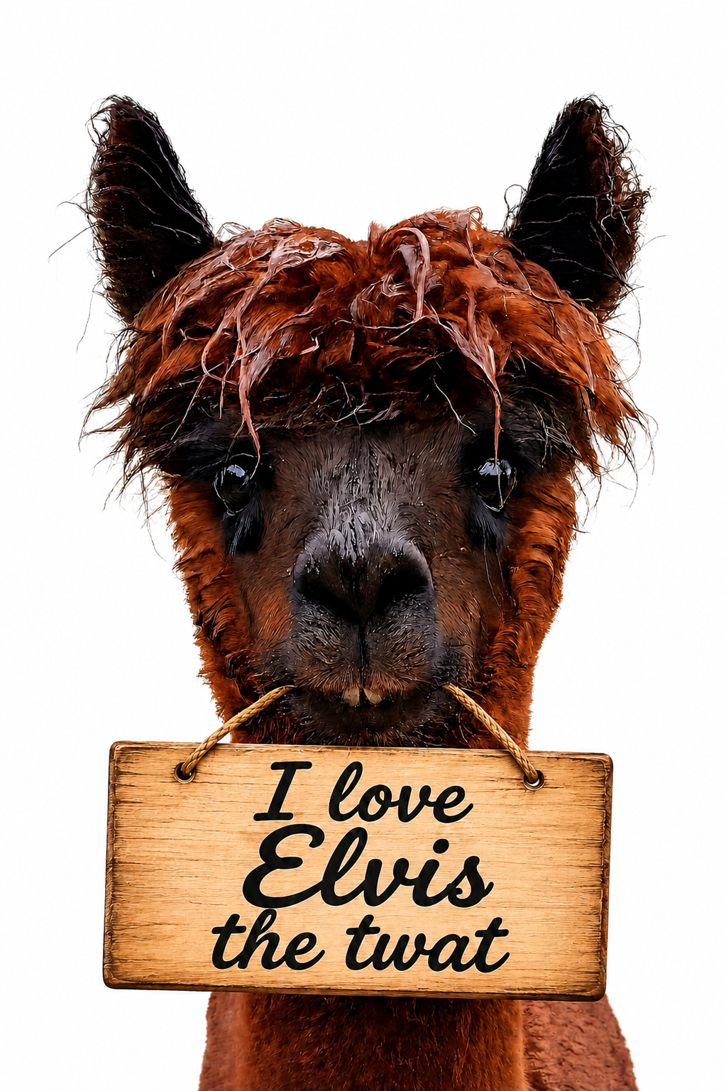 Fridge Magnet, I love Elvis the twat