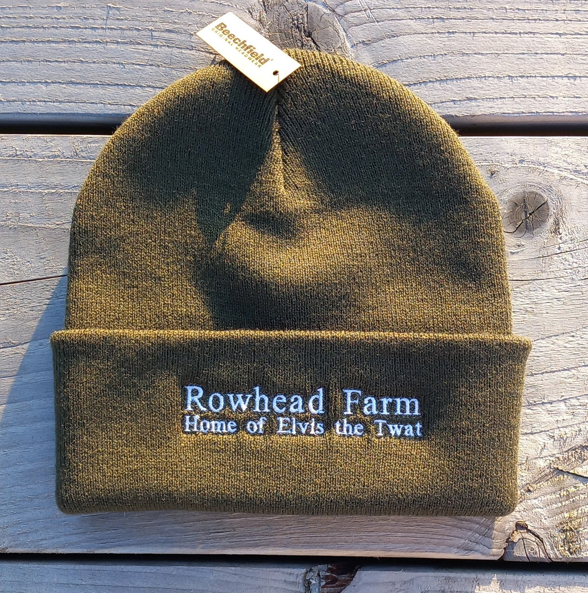 Rowhead Farm Beanies, the home of Elvis the twat